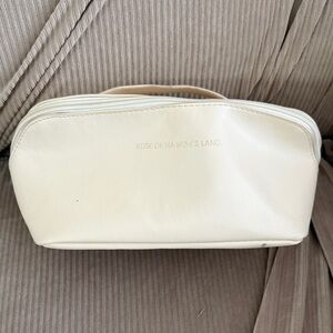 Cream Cosmetic Bag